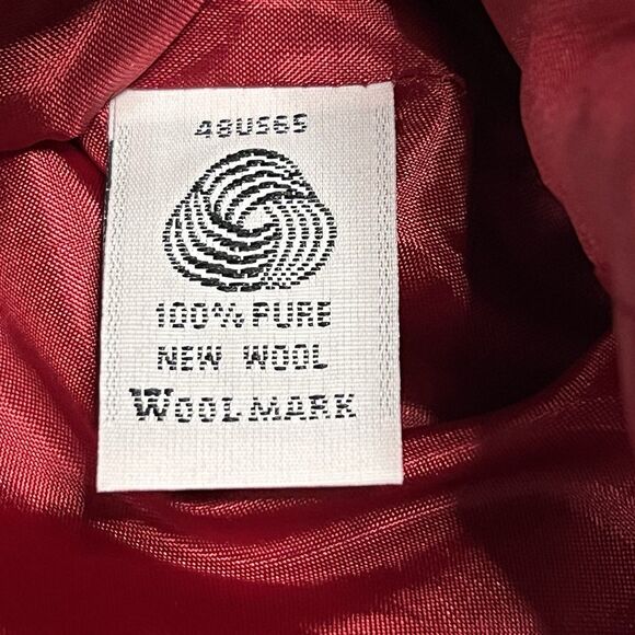 Vintage Pendleton Blazer Womens 10 Red Black Tartan Blazer 100% Virgin Wool - Picture 9 of 11